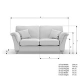 Merchant Grey Fabric 2 Seater Sofa