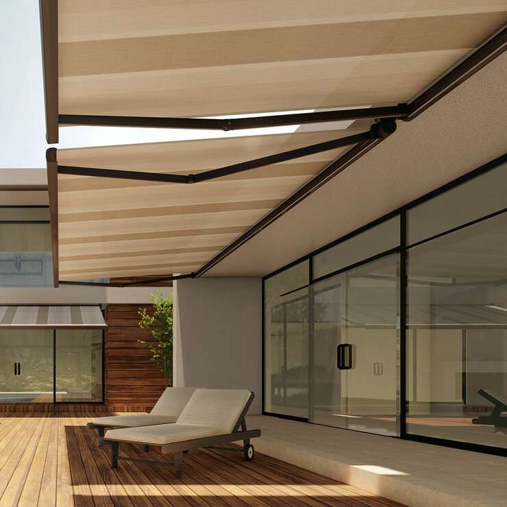 Olympus Awnings Hera Outdoor Patio Awning 5m Wide x 2m Projection, Delivery Only