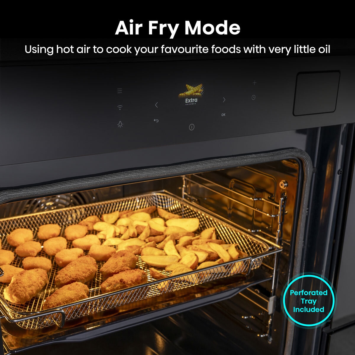 Hisense Hi8 BlackLine BAS6PH8BUKWF Built In Electric Pyrolytic,Single Oven in Jet Black