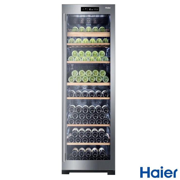Black HUS-ZY3-D-NS-26 Husky 26 Bottle Dual Zone Wine Cooler