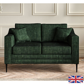Aspen Green Velvet 2 Seater Sofa