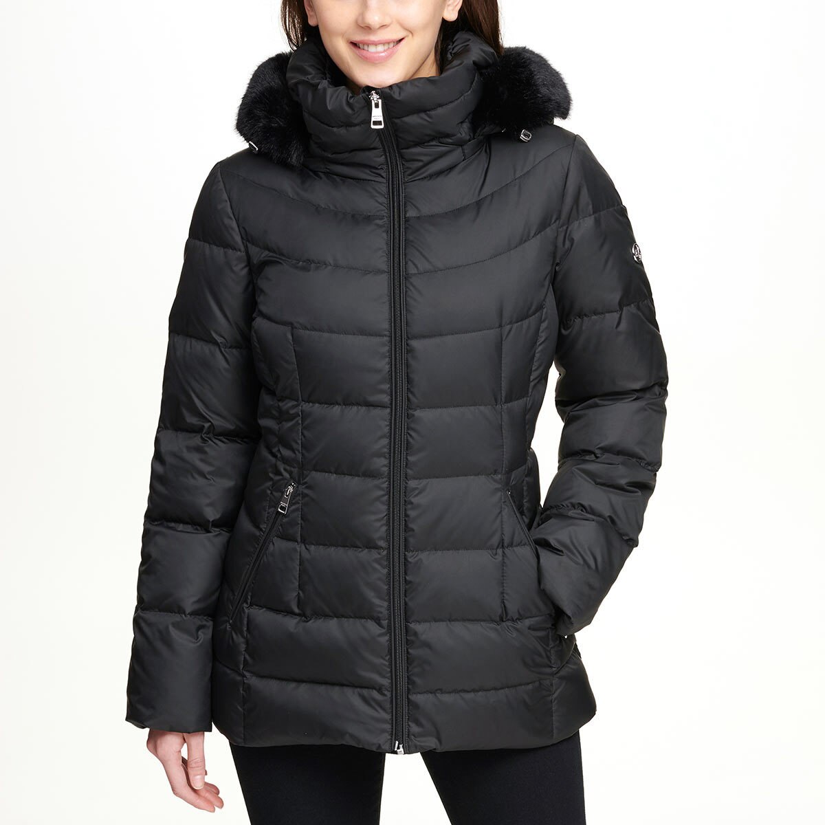 Andrew Marc Women's Short Down Jacket with Hood in 3 colours Costco UK