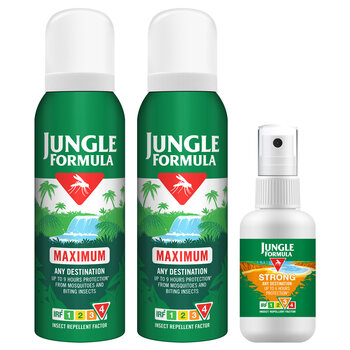 Jungle Formula Insect Repellent Pack, 2 x 125ml and 1 x 60ml