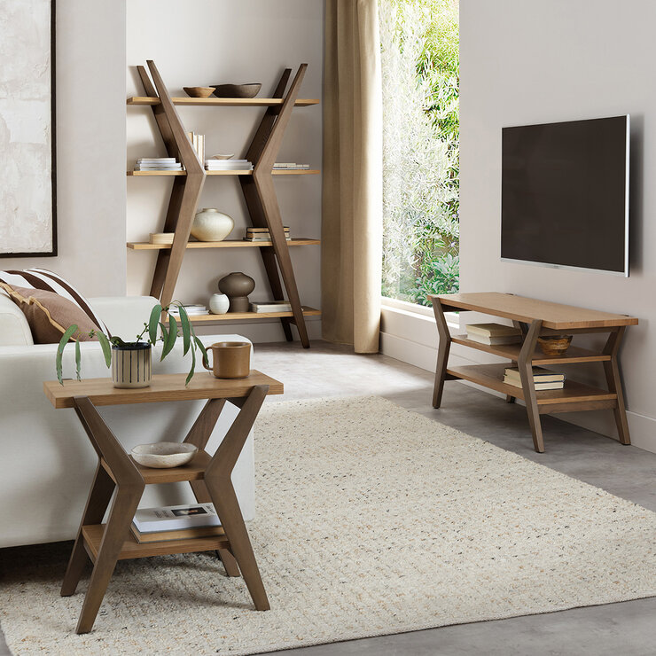 Bentley Designs Kristen Light Oak Open Display Bookcase