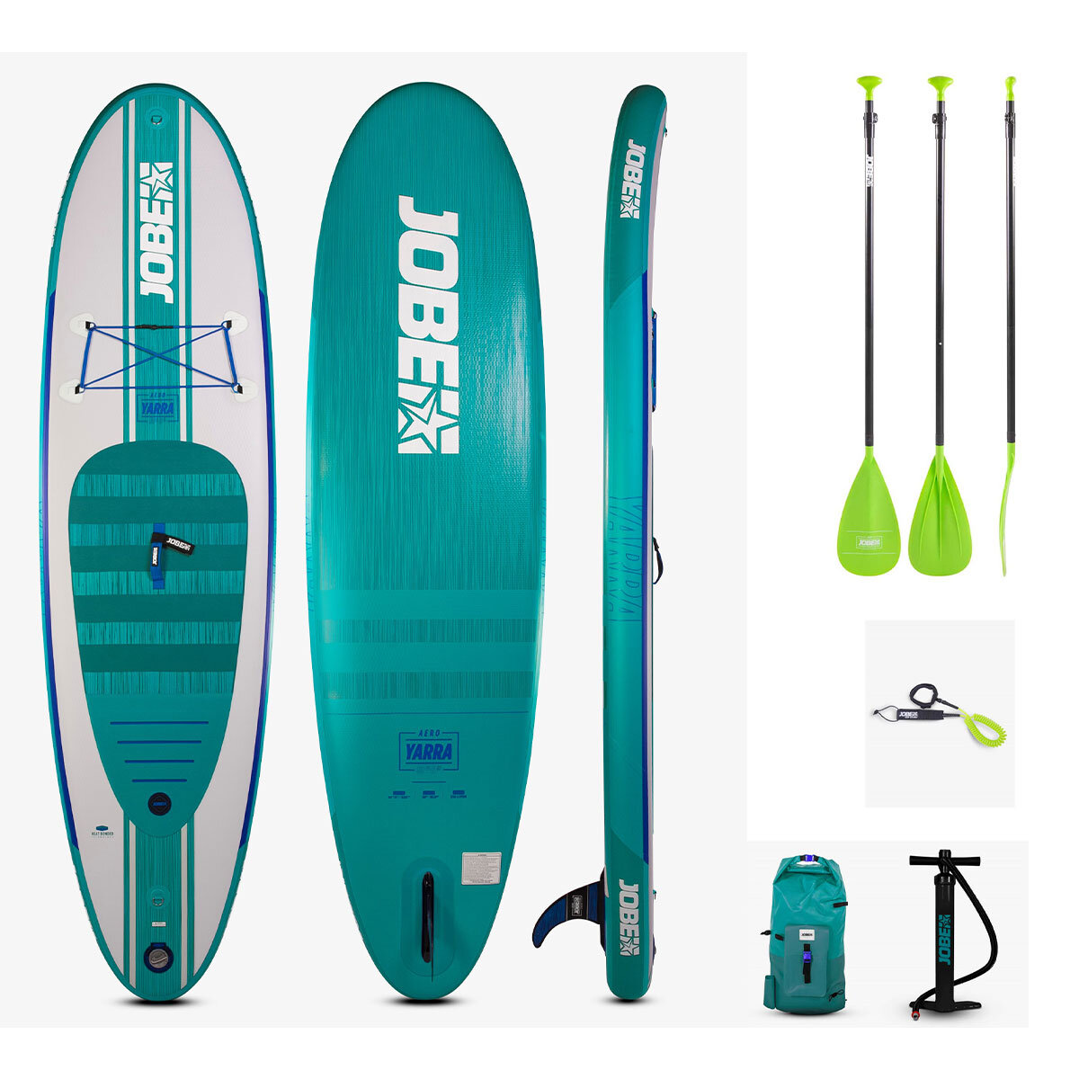 6" 320cm with Pump and Coiled Leash Jobe Jobe Yarra Paddle Board Fibreglass 10ft 