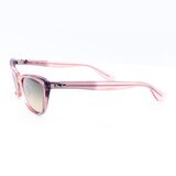 Ray-Ban Lady Burbank Transparent Pink Sunglasses with Brown Lens RB2299, 1344BG 52