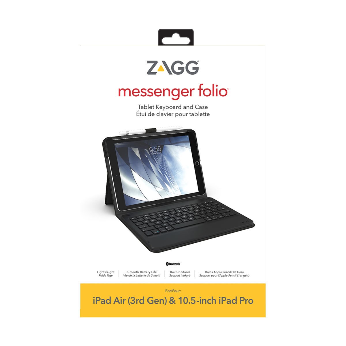 ZAGG Messenger Folio Tablet Keyboard Case in Charcoal Costco UK