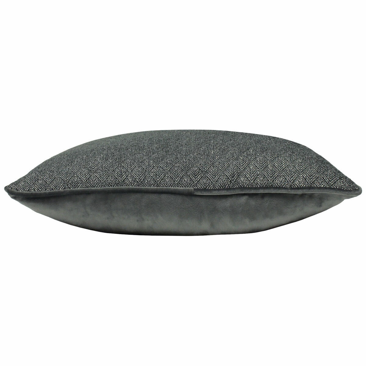 Paoletti Blenheim Grey Geometric Feather Fill Cushion, 45 x 45 cm