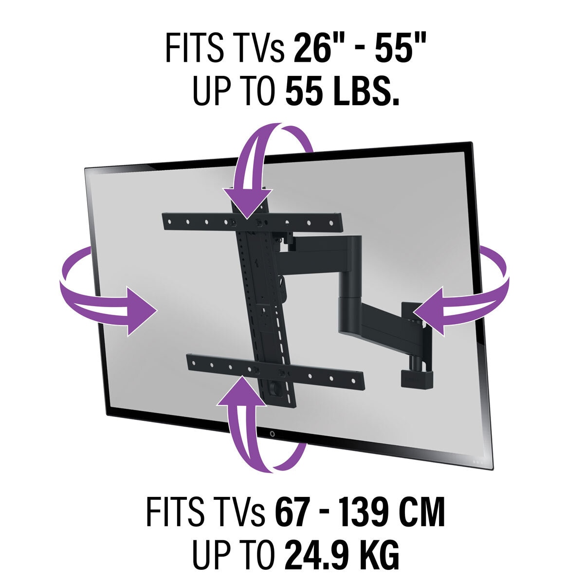Infographics Sanus SMF421-B2 26"-55" Full Motion TV Wall Mount