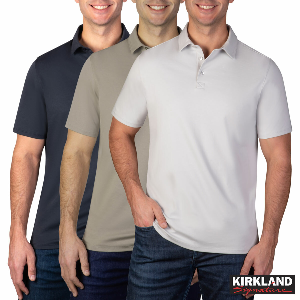 Kirkland Signature Men's Interlock Polo Shirt Kirkland Signature Men's Interlock Polo Shirt