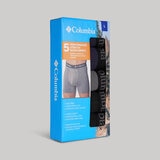 Columbia Men's Performance Stretch Boxer Briefs, 5 Pack in Navy