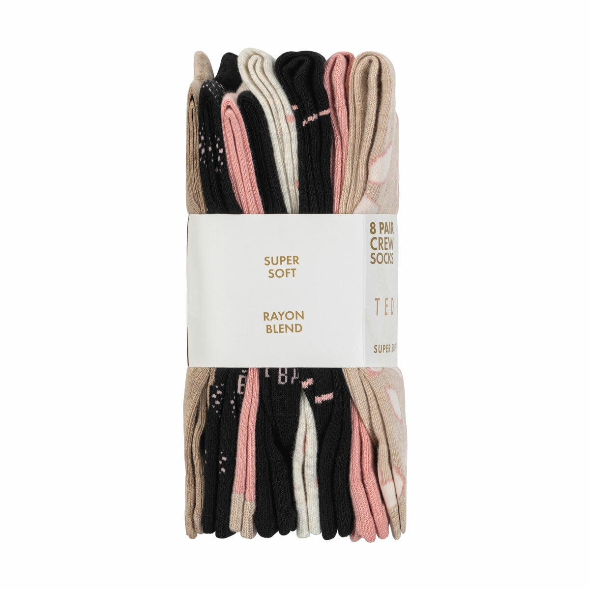 Ted Baker Women's Crew Sock, 8 Pack