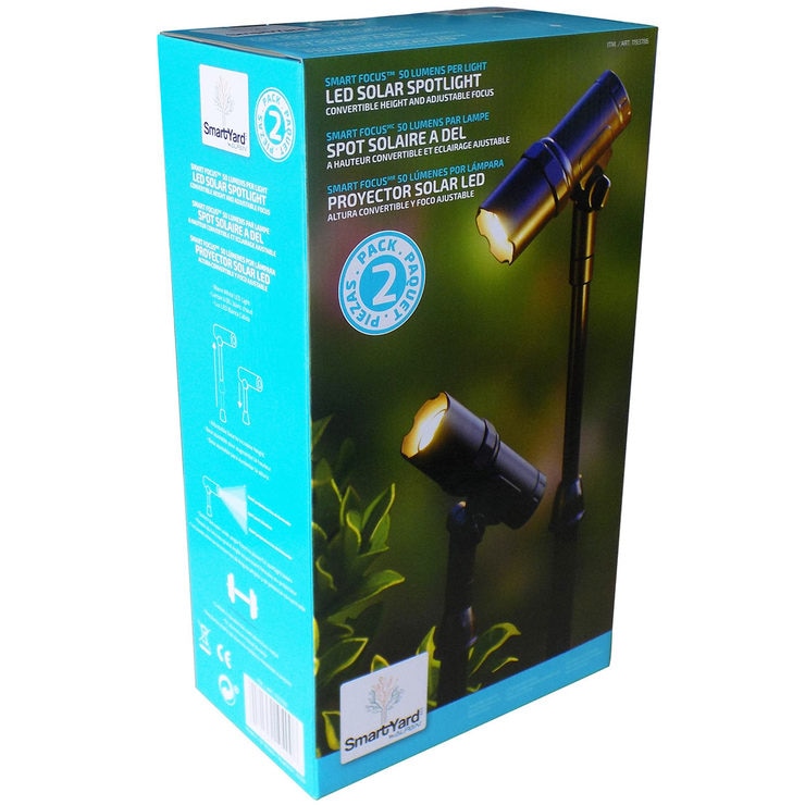 Alpan Lighting Solar LED Spotlights 2 Pack Costco UK