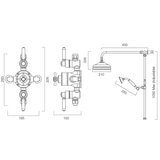 Tavistock Highbury Exposed Two Function Shower