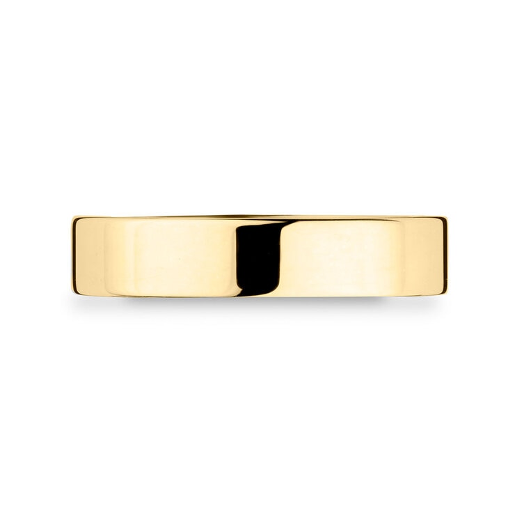4.0mm Basic Light Court Wedding band. 18ct Yellow Gold
