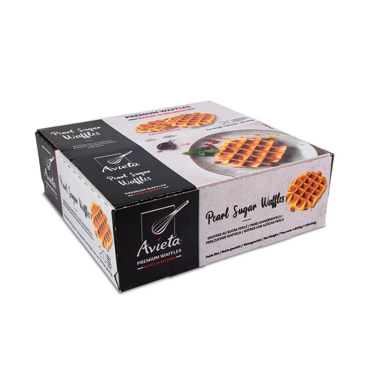 Avietas Premium Pearl Sugar Belgian Waffles, 20 x 90g Costco UK