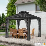 Sojag Messina 10ft x 10ft (3.05 x 3.05m) Sun Shelter with Galvanised Steel Roof + Insect Netting