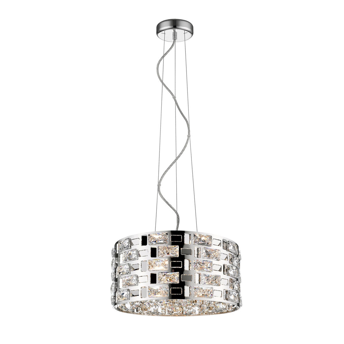 Miami 5 Light Pendant Chrome Crystal