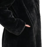 Andrew Marc Women's Faux Fur Shawl Collar Coat in Black