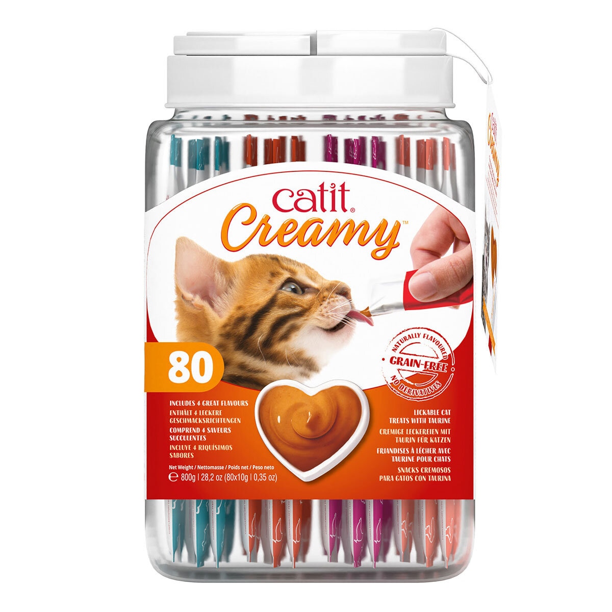 Catit Creamy Cat Treats Variety Jar, 80 x 10g