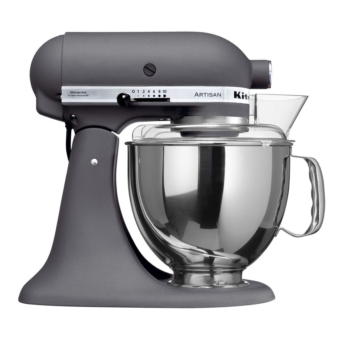 KitchenAid Artisan 4.8L Tilt Head Stand Mixer In Imperial Grey, 5KSM150PSBGR Costco UK