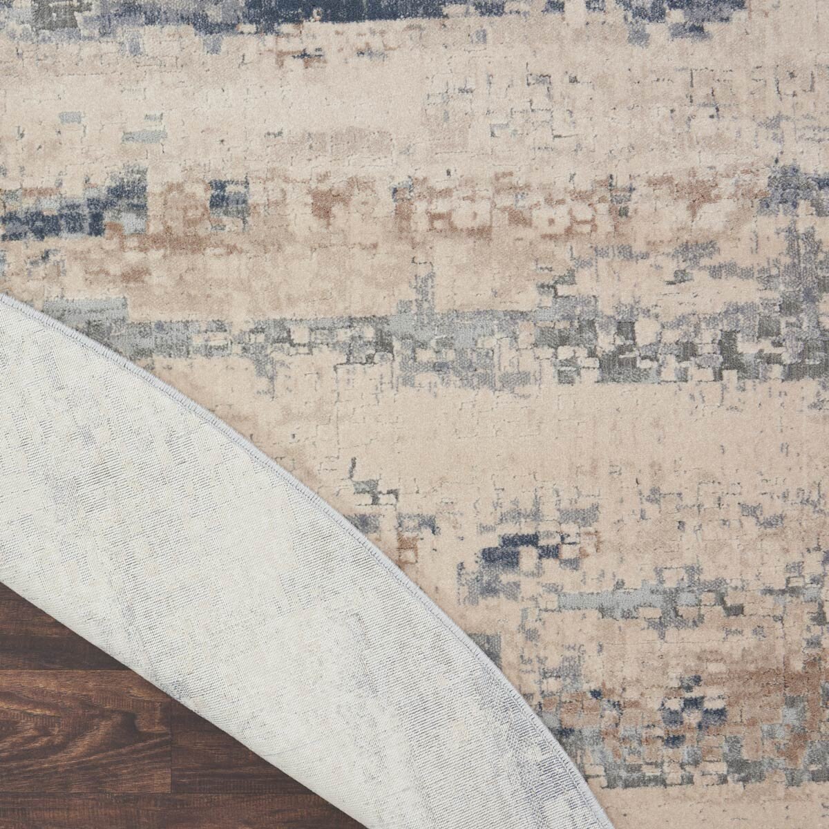 Rustic Textures Rustic Beige & Grey Circle Rug