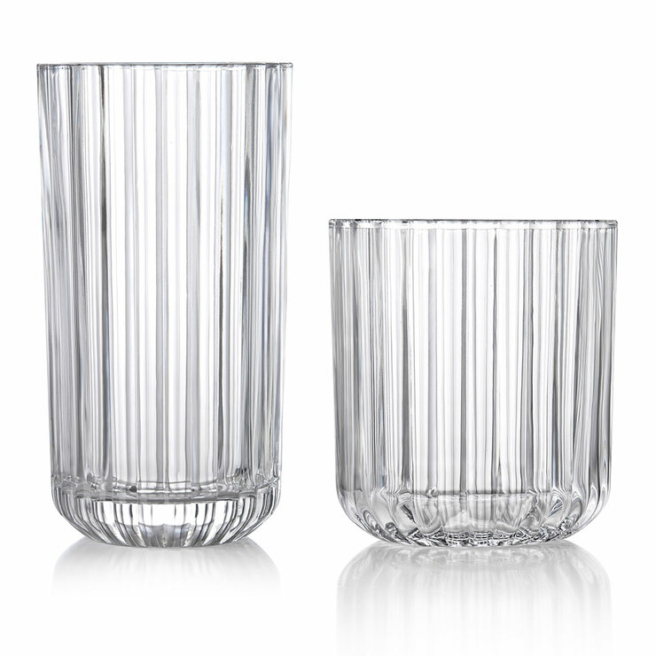King Crystal Lotus Drinkware Set, 16 Piece
