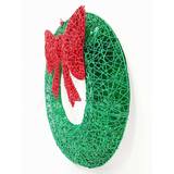 LED Glittering wreath on white background side view