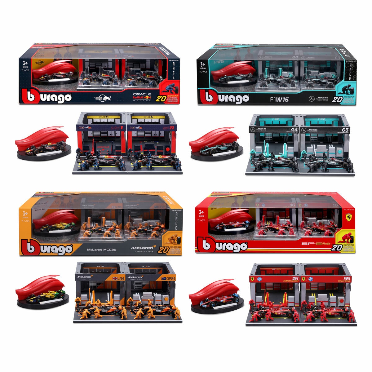 1:43 Formula 1 Deluxe Paddock Set (6+ Years)