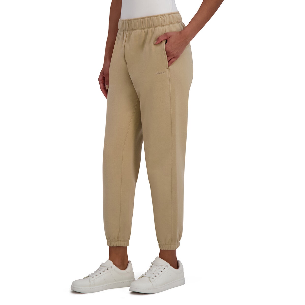 DKNY Sport Women's Fleece Jogger in Beige