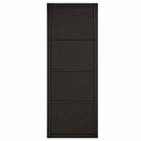 Mendes Industrial Solid Internal Door With Slim Handle Pack- Black Rome in 3 Sizes