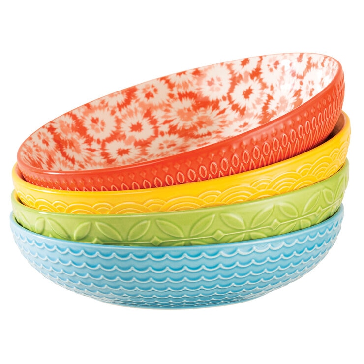 Signature Stoneware 4 Piece Serving Bowls Set