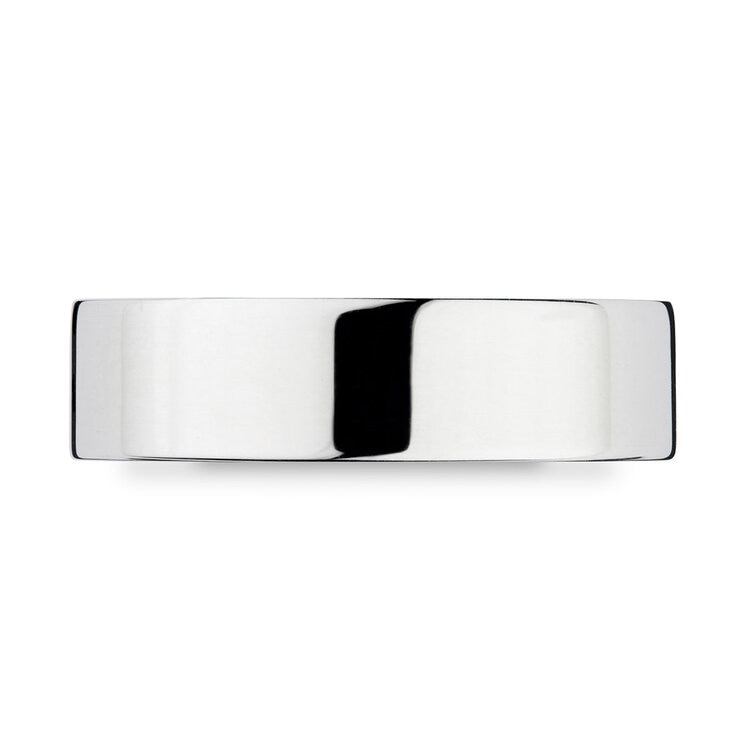 6.0mm Basic Light Court Wedding band. Platinum