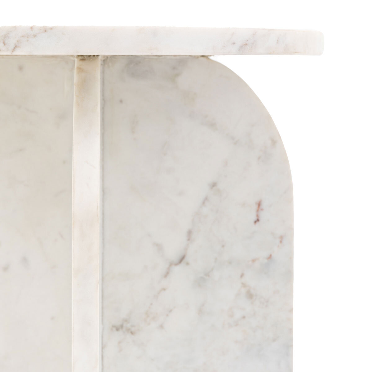 Gallery Amalfi White Marble Side Table