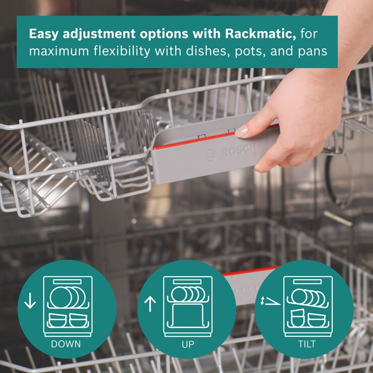 Bosch Series 6 SMS6ZCI10G, 14 Place Setting, Freestanding Dishwasher, B Rated in Silver