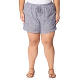 Briggs Ladies Linen Short in Navy