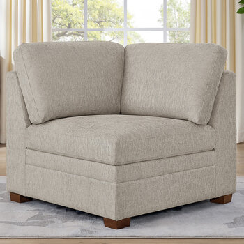 Thomasville Tisdale Taupe Fabric Corner Chair
