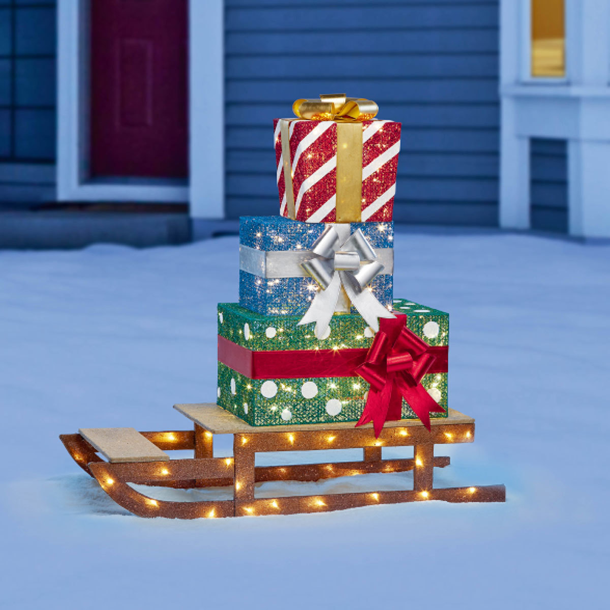 48" Sleigh With Gift Boxes
