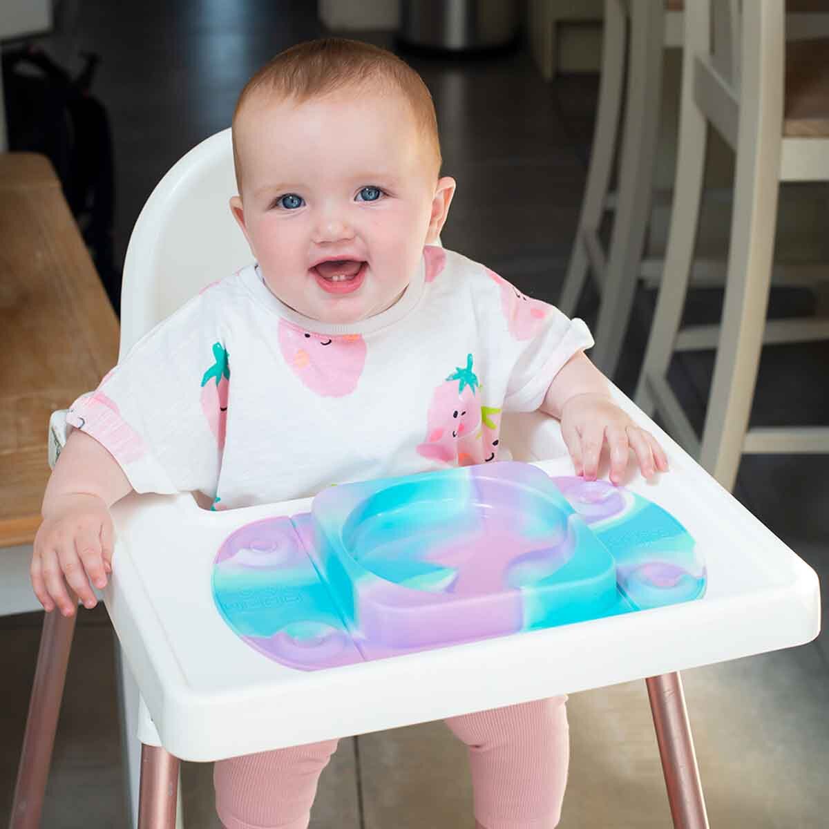 EasyTots EasyMat MiniMax Open Suction Weaning Plate in Unicorn