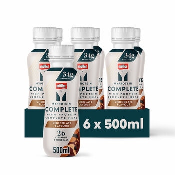 Muller x Myprotein, Meal Replacement Drink, Chocolate 6 x 500ml