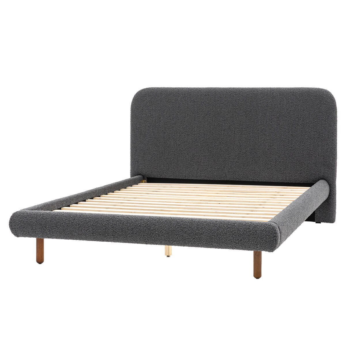 Gallery Rabley Dark Grey Fabric Bed Frame, Double