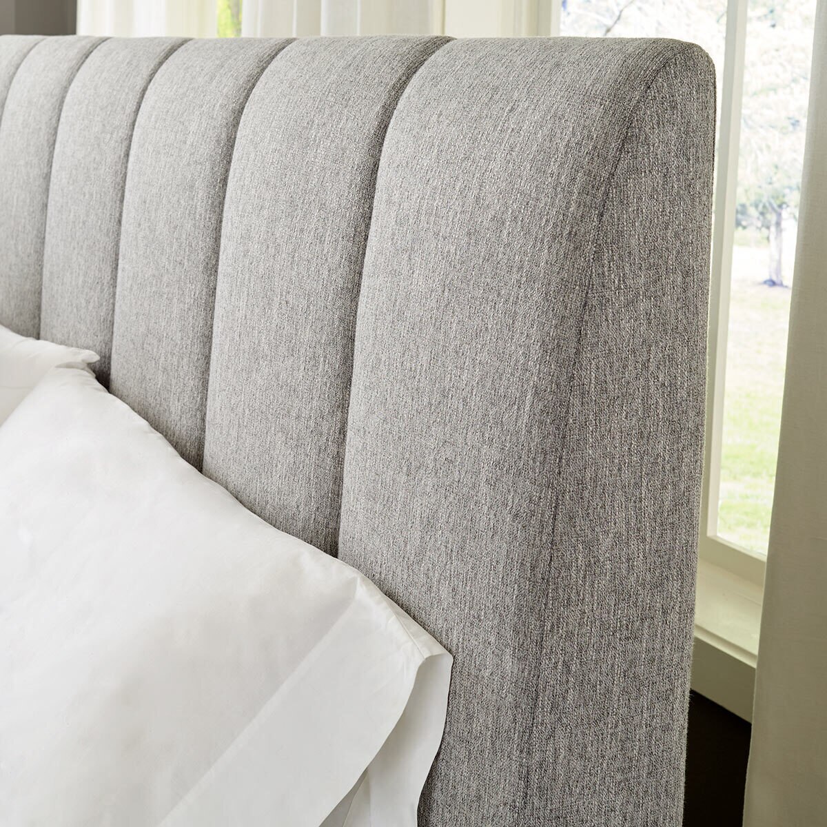 Northridge Home Grey Upholstered Bed Frame, Double Costco UK