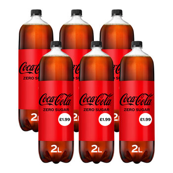 Coca Cola Zero Sugar PMP £1.99, 6 x 2L