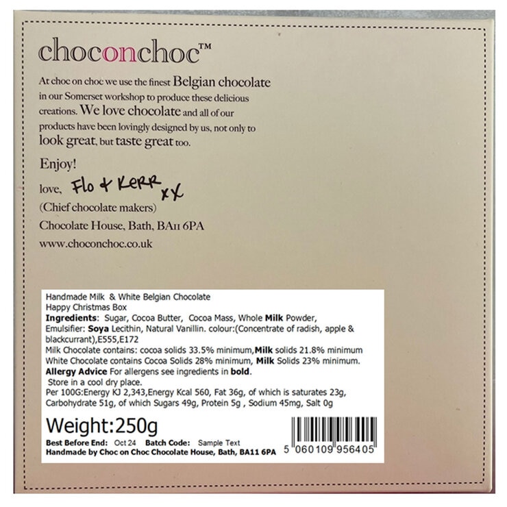 Choc On Choc Happy Christmas Chocolate Gift, 275g Choc On Choc Happy Christmas Chocolate Gift, 275g