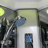 Insignia Diamond 1100mm Offset Quadrant Steam Shower with Chrome Frame