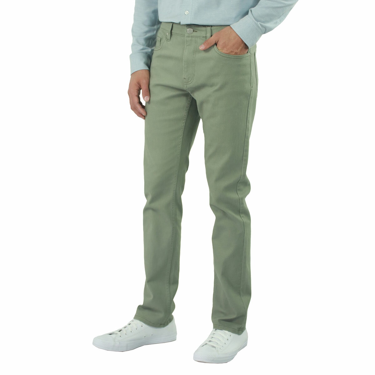 Jachs Men's Bull Denim Pant in Olive