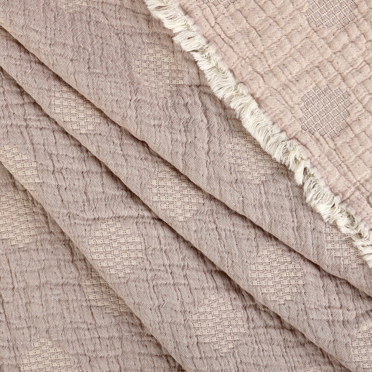 Life Comfort Reversible 100% Cotton Gauze Pink Throw, 127 x 162 cm