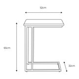 Gallery Moderna White Faux Travertine Sofa Table