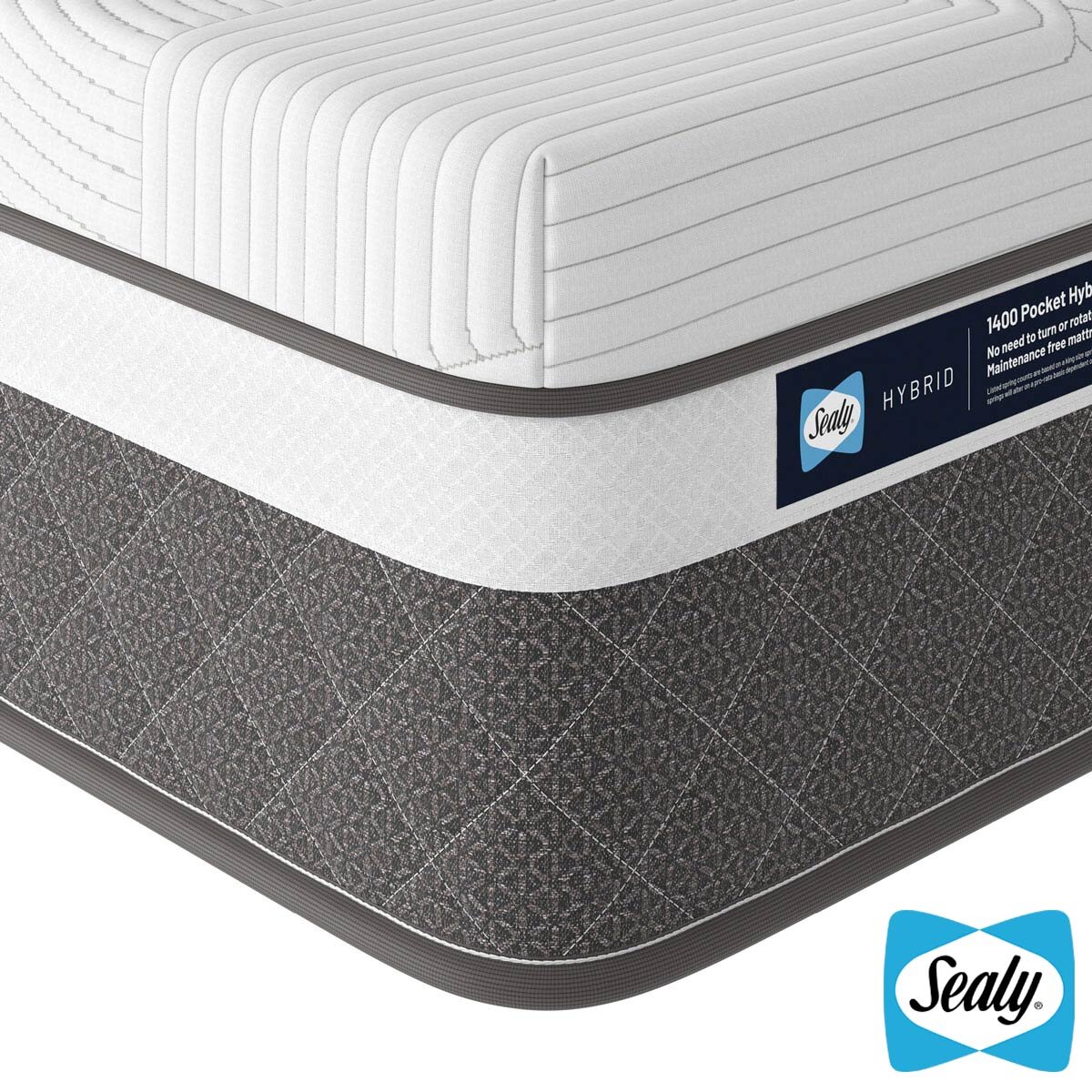 Sealy 1400 Pocket Hybrid Geltex Mattress in 4 Sizes