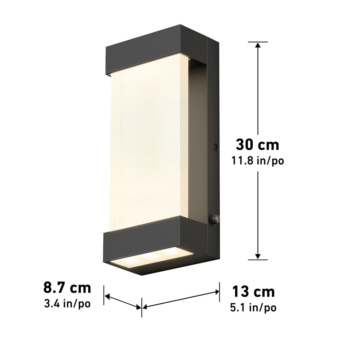 Artika Glacier Integrated LED Outdoor / Indoor Wall Light in Matte ...